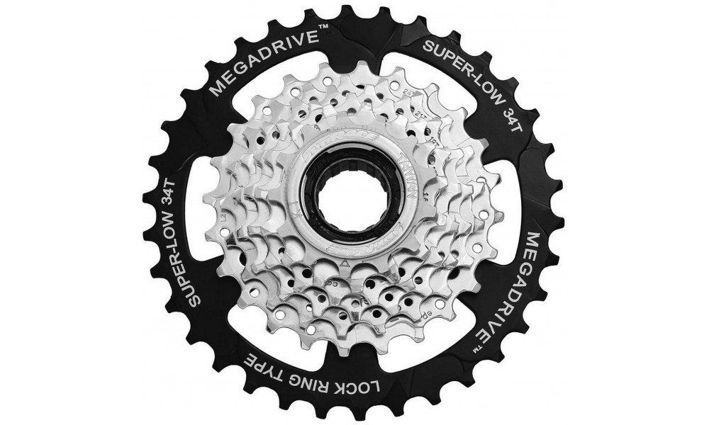 Galinis žvaigždžių blokas SunRace MFM4S 7-speed 13-34T zinc (užsukamas) 