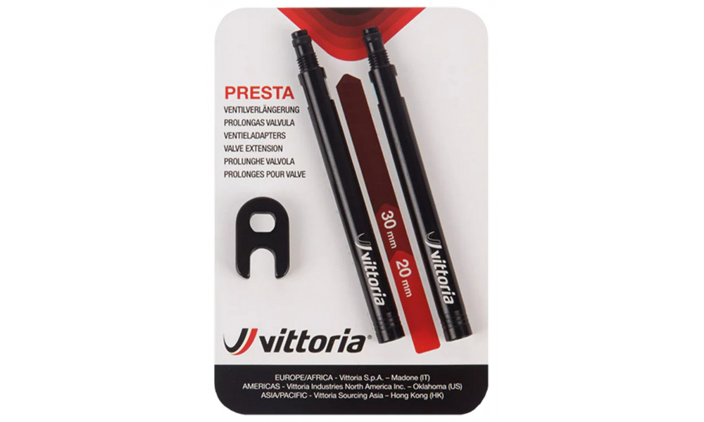 Ventilio prailginimas Vittoria 30mm (2vnt. in alu + spanner) 