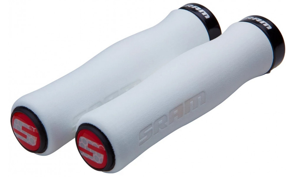 Vairo rankenėlės SRAM 129mm Contour Foam Lock-on single clamp white-black 