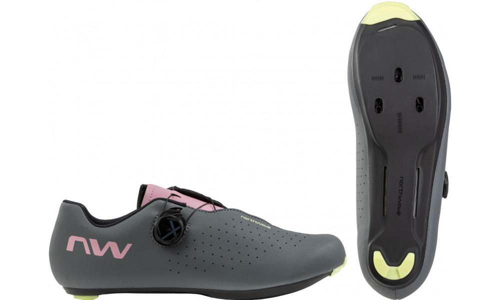 Dviratininko batai Northwave Sonic Plus Road dark grey-dusty malva - 1
