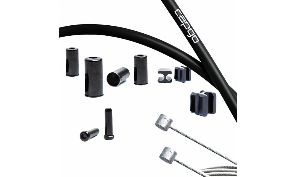 Stabdžių troselių komplektas Capgo BL stainless Shimano MTB black 