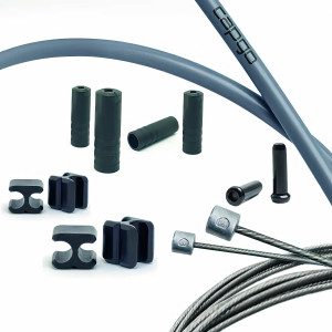 Pavarų troselių komplektas Capgo BL Doube(2x) stainless Shimano/Sram Road & MTB grey