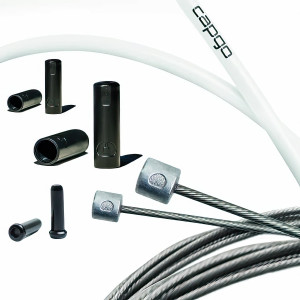 Pavarų troselių komplektas Capgo BL Double(2x) ECO stainless Shimano/Sram Road & MTB white