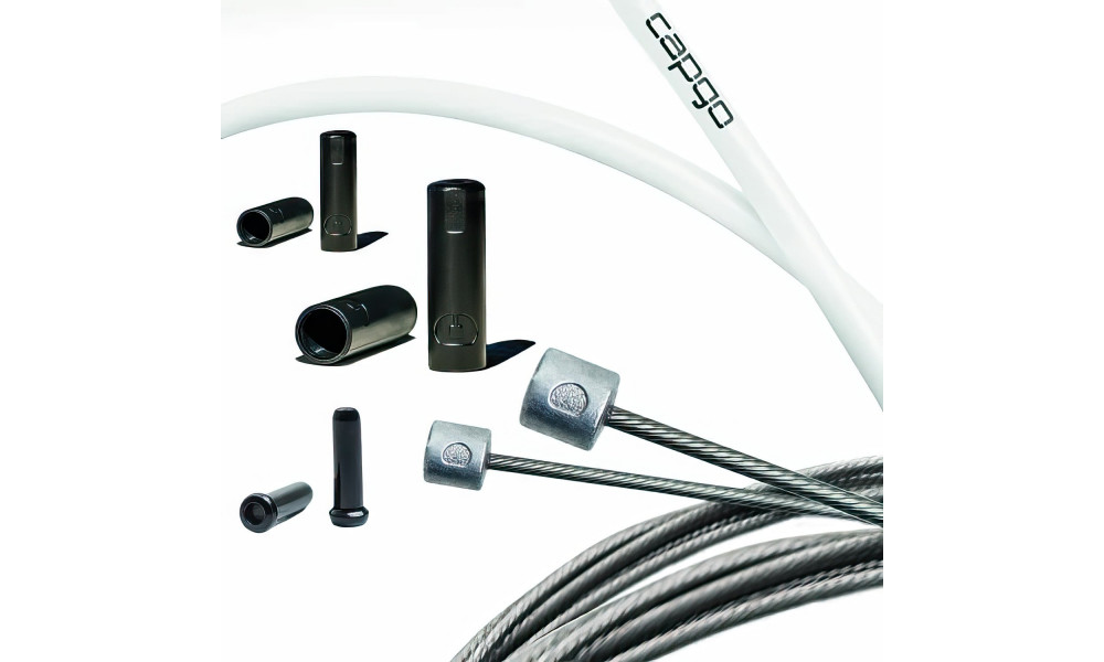 Pavarų troselių komplektas Capgo BL Double(2x) ECO stainless Shimano/Sram Road & MTB white 