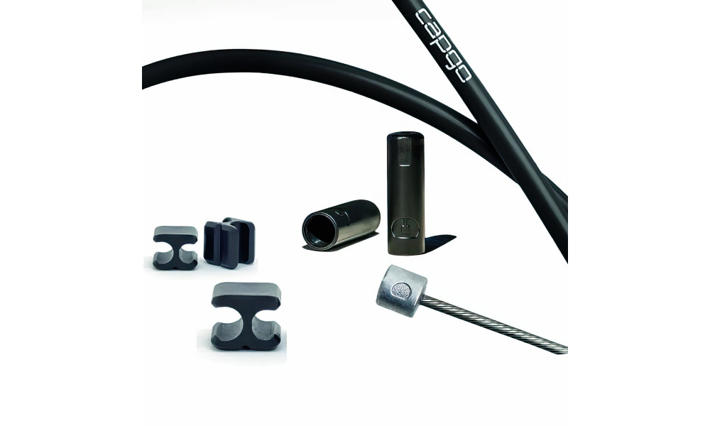 Balnelio laikiklio (dropper) troselių komplektas Capgo BL stainless black 