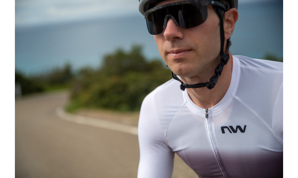 Dviratininko marškinėliai Northwave Blade Air S/S white-dusty malva - 5