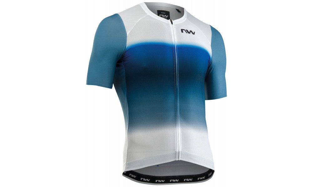 Dviratininko marškinėliai Northwave Blade Air S/S white-blue - 1