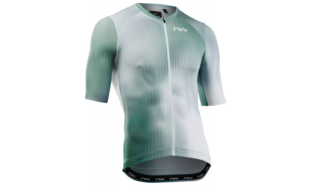 Dviratininko marškinėliai Northwave Blade S/S white-sage green - 1