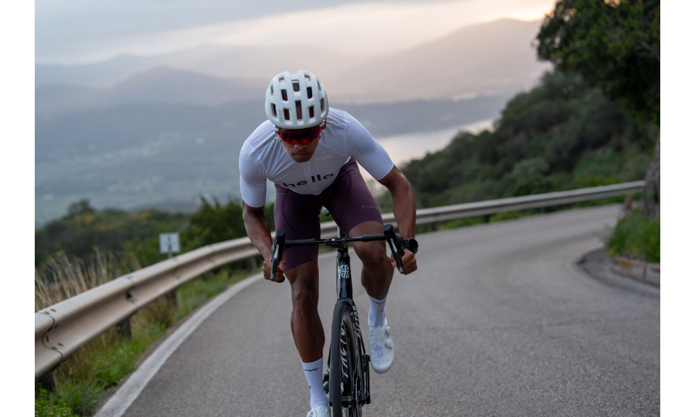 Dviratininko šortai su petnešomis Northwave Fast grape wine - 4