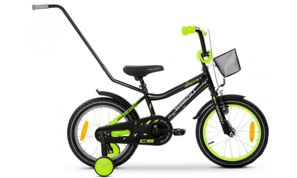 Dviratis Tabou Rocket CS Alu 18 black-lime 