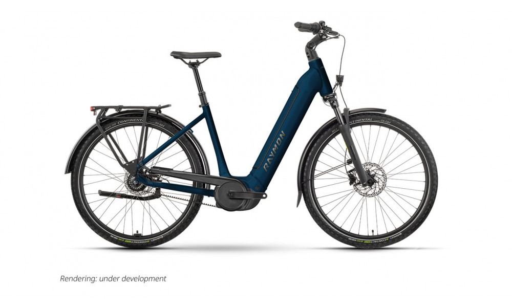 Elektrinis dviratis Raymon Metmo Ultra 27.5" 800 Easy Entry 2026 darkblue 