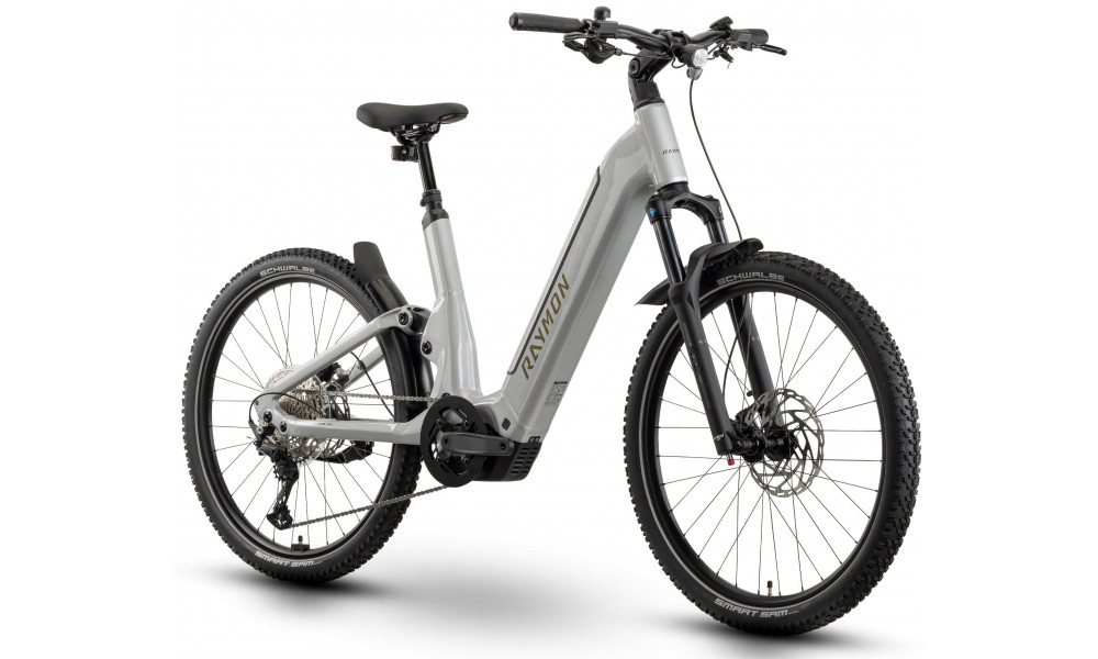 Elektrinis dviratis Raymon Tavano Sport 27.5" 800 Easy Entry 2026 silver-taupe - 2