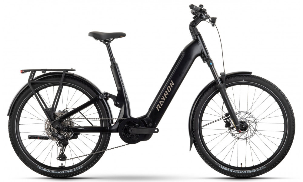 Elektrinis dviratis Raymon Tavano Comp 27.5" 800 2026 black stealth - 1