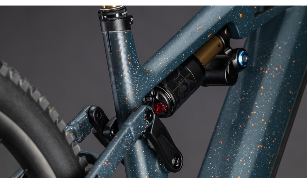 Elektrinis dviratis Cube Stereo Hybrid ONE77 HPC SLT 800 29x27.5 galaxy'n'orange 2026 - 2