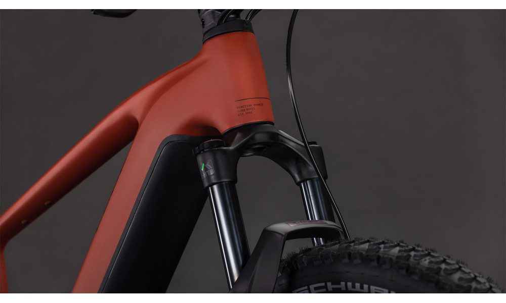 Elektrinis dviratis Cube Reaction Hybrid Race 800 27.5 amber'n'black 2026 - 2