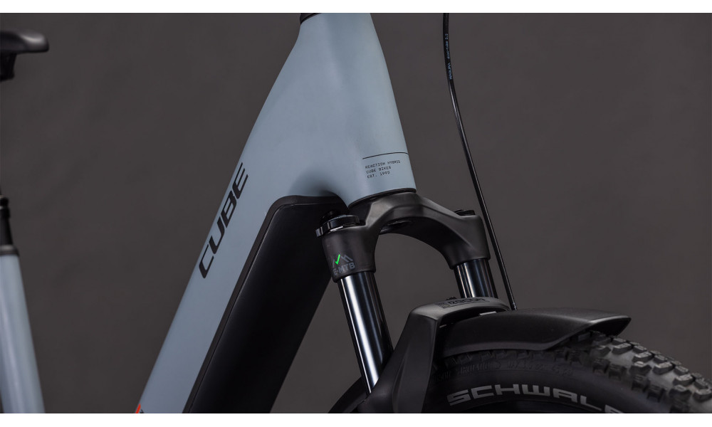 Elektrinis dviratis Cube Reaction Hybrid Race 800 FE Easy Entry 27.5 vulcan'n'orange 2026 - 2