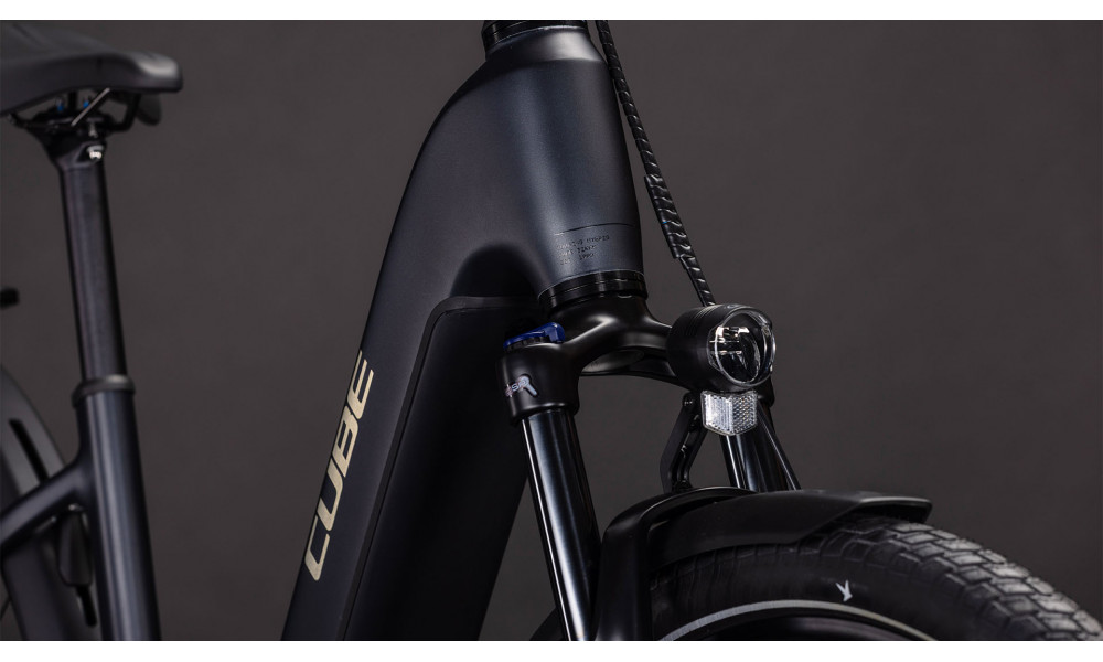 Elektrinis dviratis Cube Touring Hybrid ONE 600 Easy Entry coal'n'chrome 2026 - 2