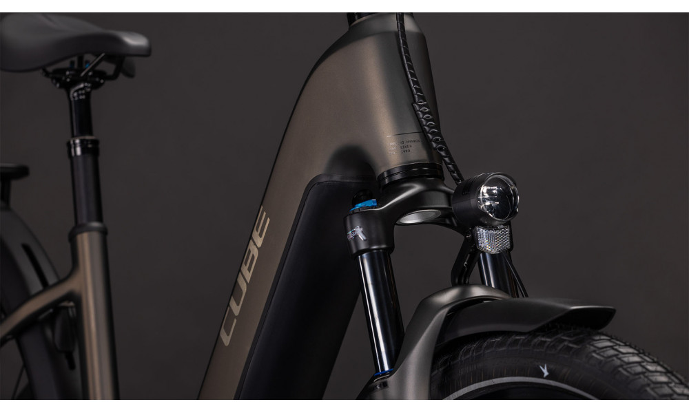 Elektrinis dviratis Cube Touring Hybrid Comfort SLX 800 Easy Entry charcoal'n'chrome 2026 - 2