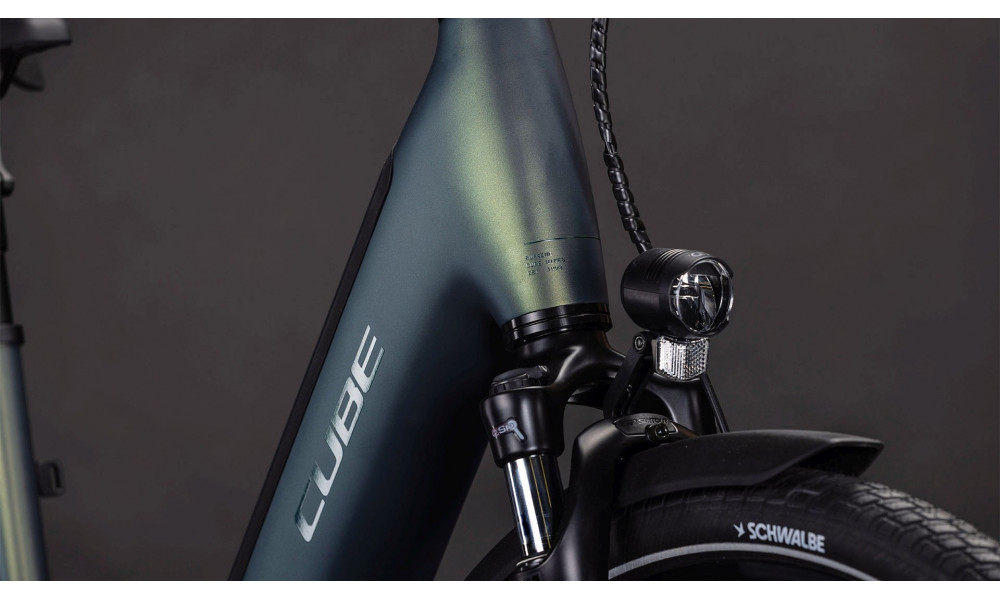 Elektrinis dviratis Cube Supreme RT Hybrid Comfort EXC 600 Easy Entry 26 sagebrushgreen'n'prism 2026 - 2