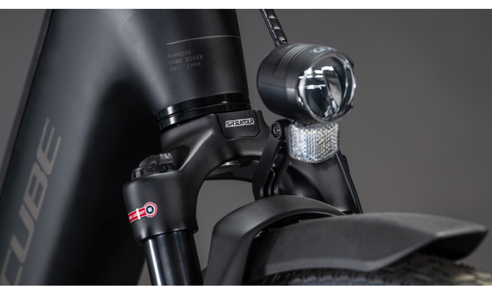 Elektrinis dviratis Cube Supreme RT Hybrid Deluxe EX 600 Easy Entry 26 black'n'chrome 2026 - 2