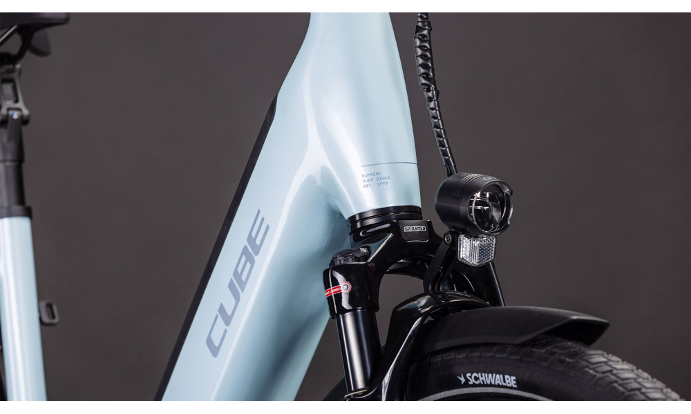 Elektrinis dviratis Cube Supreme RT Hybrid Deluxe EX 600 Easy Entry 26 airygreen'n'prism 2026 - 2