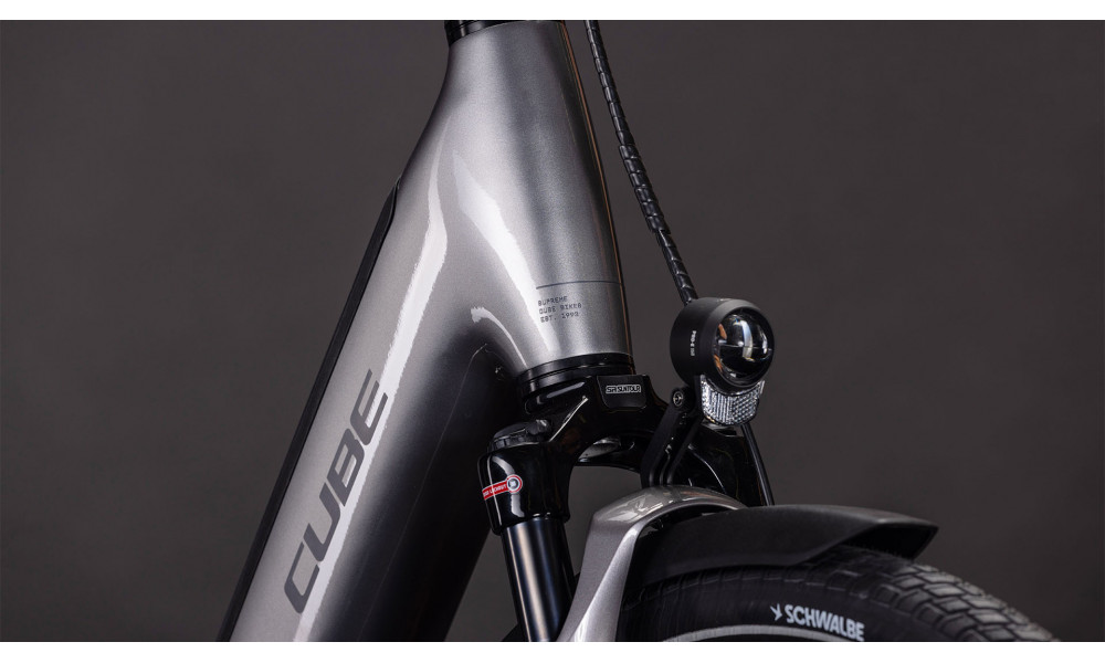 Elektrinis dviratis Cube Supreme Hybrid Deluxe Pro 600 Easy Entry quicksilver'n'grey 2026 - 2