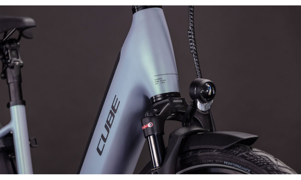 Elektrinis dviratis Cube Supreme Hybrid Deluxe SLX 600 Easy Entry seagrey'n'black 2026 - 2