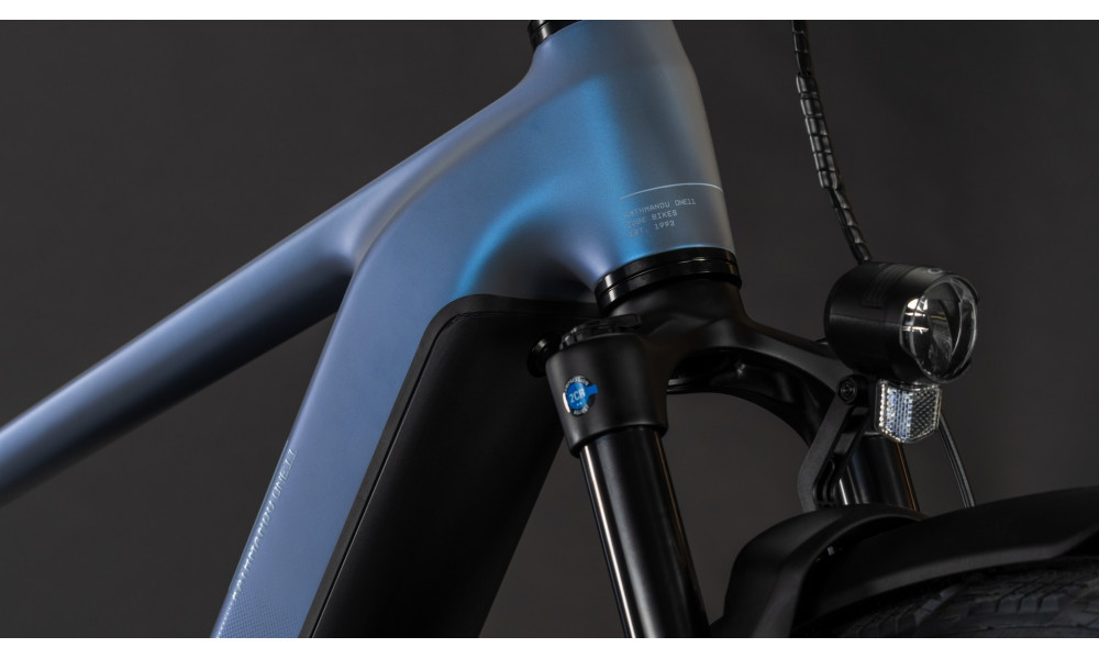 Elektrinis dviratis Cube Kathmandu Hybrid ONE11 HPC Pro 800 hazeblue'n'blue 2026 - 2