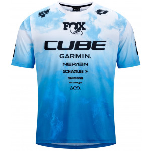 Dviratininko marškinėliai Cube MTB X Actionteam S/S blue'n'green