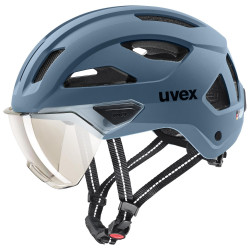 Šalmas Uvex stride visor stone blue matt