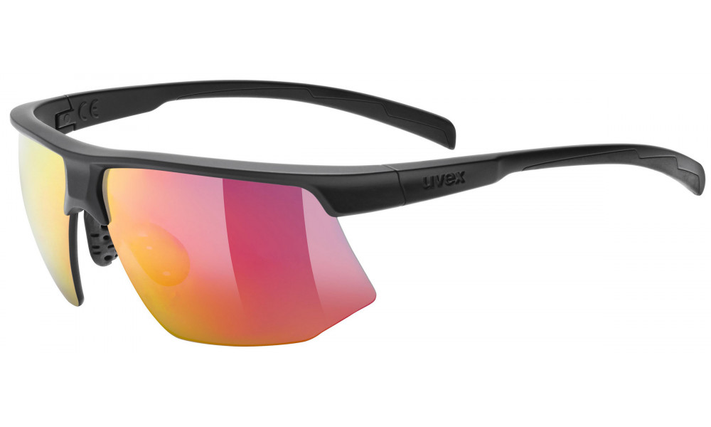 Akiniai Uvex aerios black matt / mirror red - 1