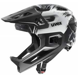 Šalmas Uvex react jr fullface black-white matt