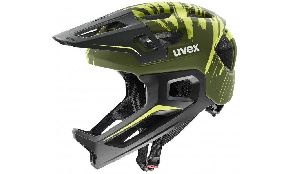 Šalmas Uvex react jr fullface dark olive matt - 1