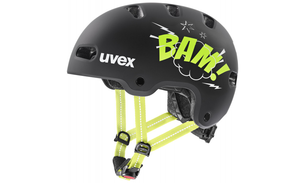 Šalmas Uvex kid 4 style bam black-lime matt - 1