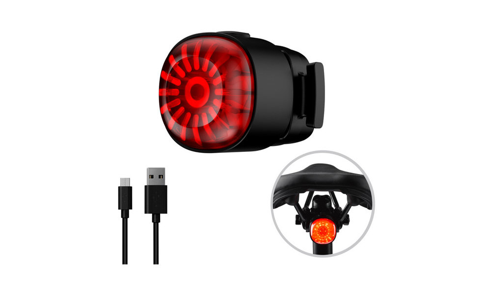 Galinė lempa ProX Mira COB 80Lm Brake Auto Safe+Memory USB - 3