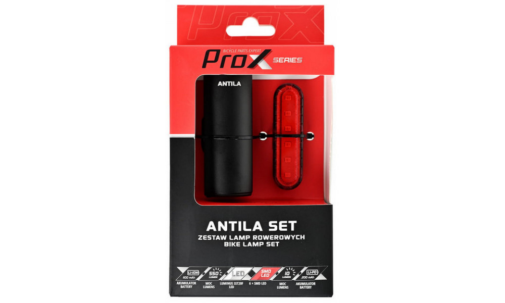 Apšvietimo komplektas ProX Antila 550Lm + 10Lm Safe+Memory USB - 7
