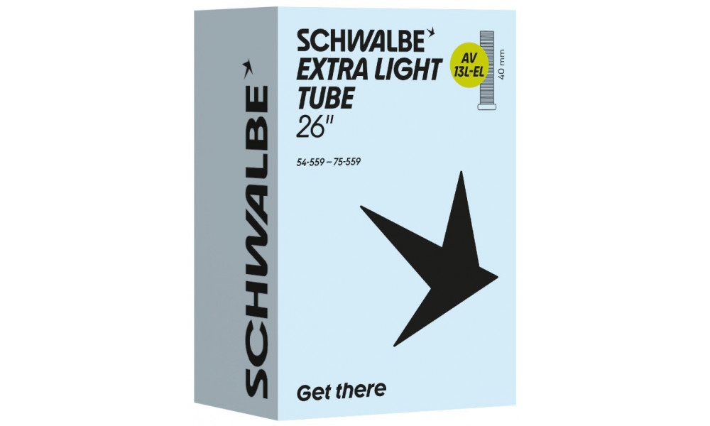 Kamera 26" Schwalbe AV13L-EL 40mm Extra Light (54/75-559) - 1