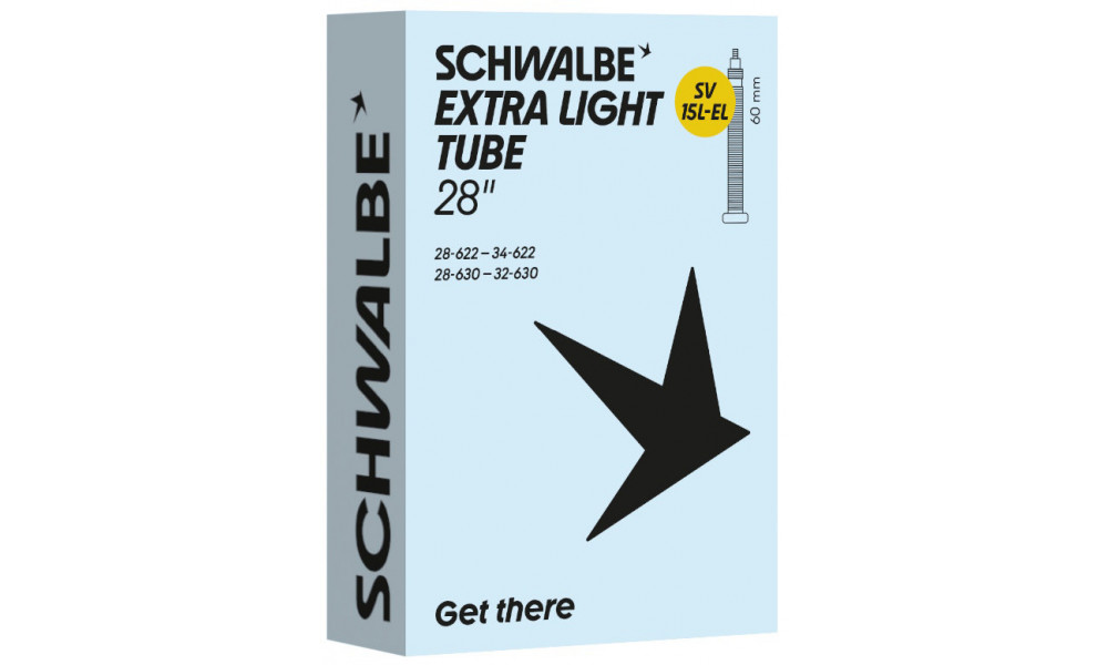 Kamera 27/28" Schwalbe SV15L-EL 60mm Extra Light (28/34-622/630) 