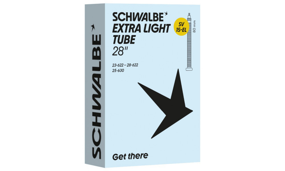 Kamera 27/28" Schwalbe SV15-EL 80mm Extra Light (23/28-622/630) - 1