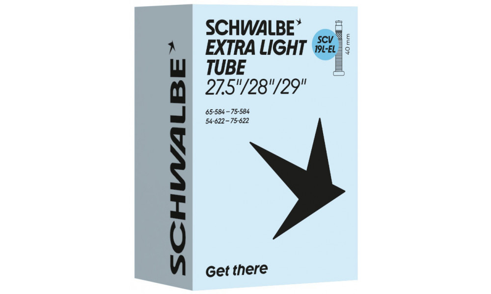 Kamera 29/27.5+" Schwalbe SCV19L-EL 40mm Extra Light (54/75-584/622) 