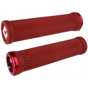 Vairo rankenėlės ODI Ruffian v2.1 Lock-On MTB 30mm OD 135mm White/Dark Red