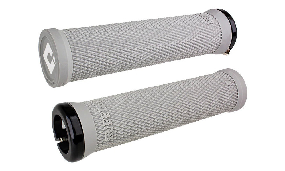Vairo rankenėlės ODI Ruffian v2.1 Lock-On MTB 30mm OD 135mm White/Grey 