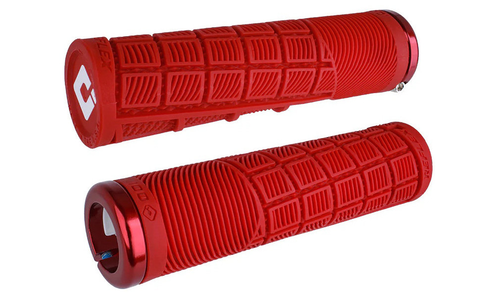 Vairo rankenėlės ODI Reflex v2.1 Lock-On MTB 135mm White/Red 