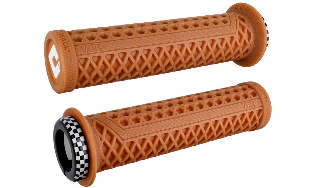 Vairo rankenėlės ODI Vans v2.1 Lock-On MTB 135mm White/Gum-Black Checker 