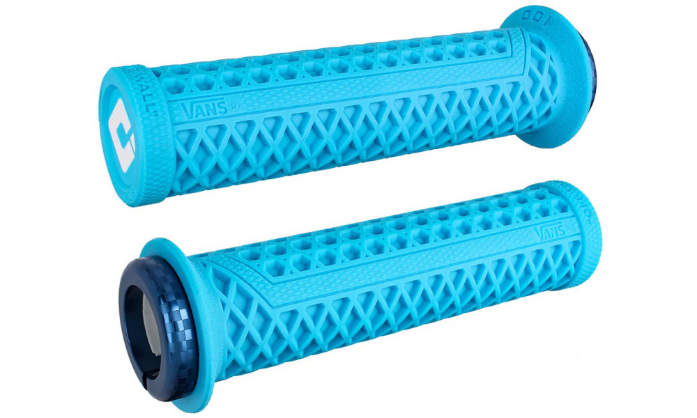 Vairo rankenėlės ODI Vans v2.1 Lock-On MTB 135mm White/Light Blue-Blue 
