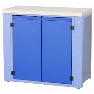 Darbo stalo servisui dalis Cyclus Tools System 500 cabinet hinged doors with 2 levels for workbench 720801 blue (720804)