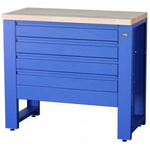 Darbo stalas servisui Cyclus Tools System 500 with base cabinet 4 drawers 89 x 100 x 50 cm blue (720806)