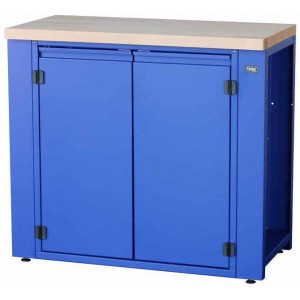 Darbo stalas servisui Cyclus Tools System 500 with cabinet hinged 2 level doors 89 x 100 x 50 cm blue (720807)