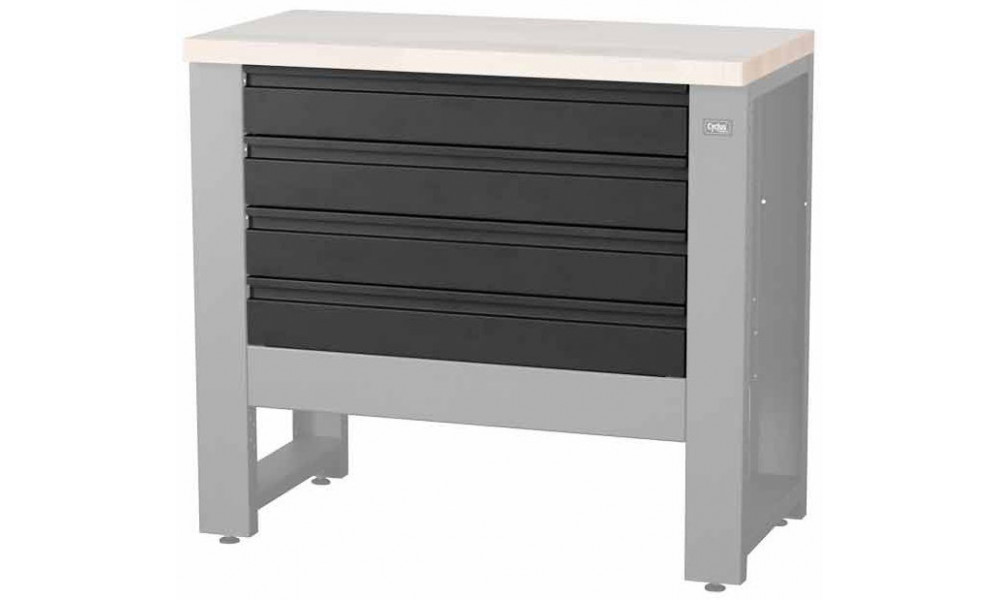 Darbo stalo servisui dalis Cyclus Tools System 500 4 drawers for workbench 720851 anthracite (720853) 