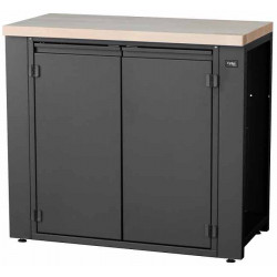 Darbo stalas servisui Cyclus Tools System 500 89 x 100 x 50 cm with cabinet hinged doors with 2 levels anthracite (720857)